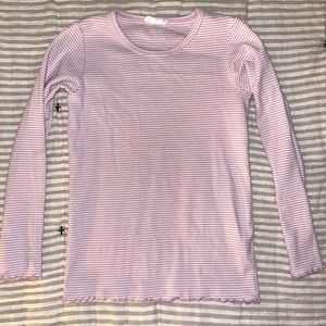 COPY - Pre~Loved Jamie Kay lavender stripe shirt size 7y
